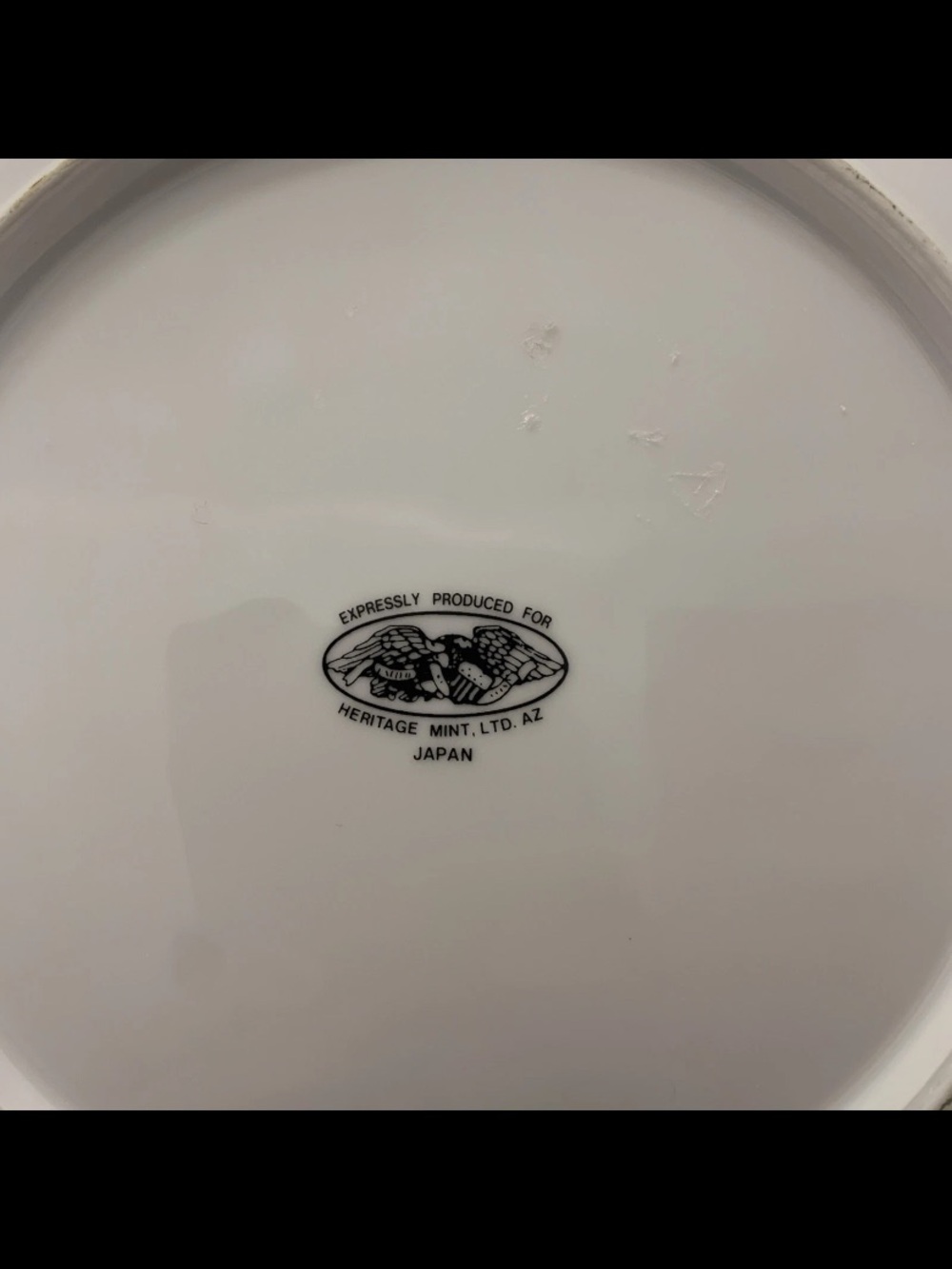 ππ§βπHeritage Mint Japan Peacock Plate Blue Wht Gold Octagon Chinoiserie Vintage - Picture 3 of 12